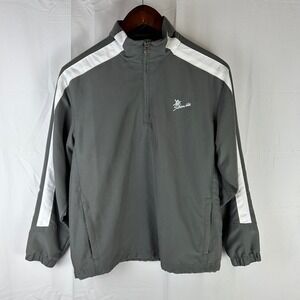 Garb Performance Windbreaker Kids XL 11-12 Gray White Southern Hills Quarter Zip